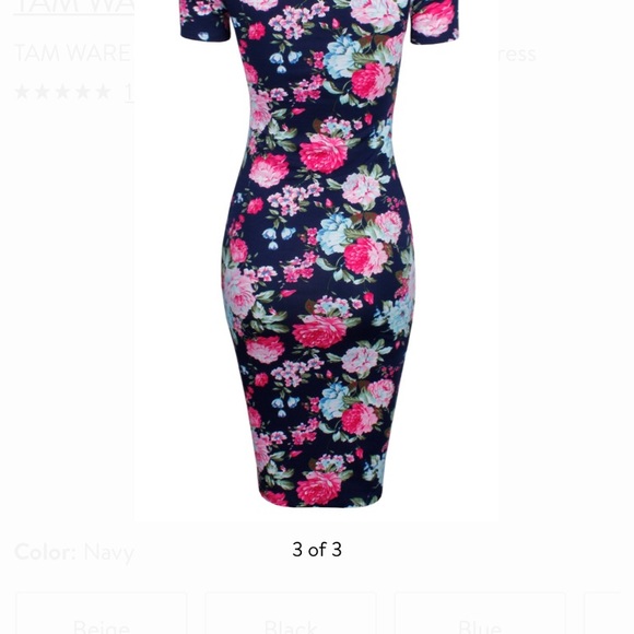 Women’s Sweetheart Short Sleeve Midi Dress - Picture 2 of 4